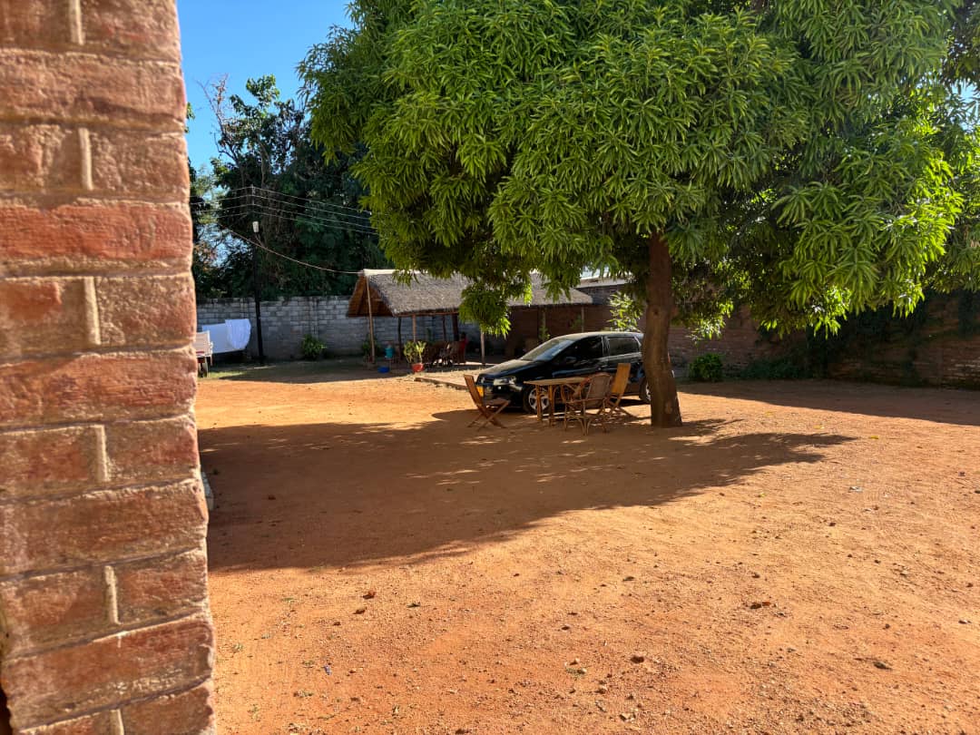 Courtyard and grounds at Mama's B&B in Salima, Malawi