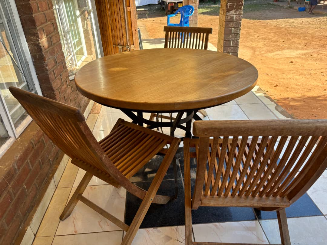 Outdoor seating area at Mama's B&B in Salima, Malawi